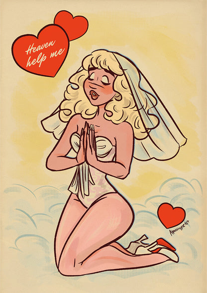 Heaven Help Me Art Print Alpacalypse Art