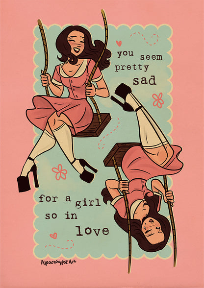 Swing Liv In Love Art Print Alpacalypse Art
