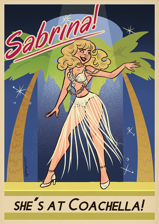 Sabrina - She's At Coachella Print Alpacalypse Art