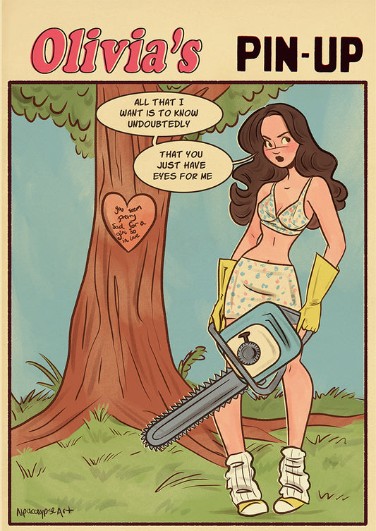 Olivia's Pin Up Print Alpacalypse Art