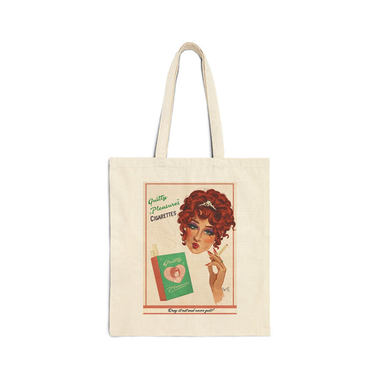 Guilty Pleasures Vintage-Inspired Canvas Tote Bag