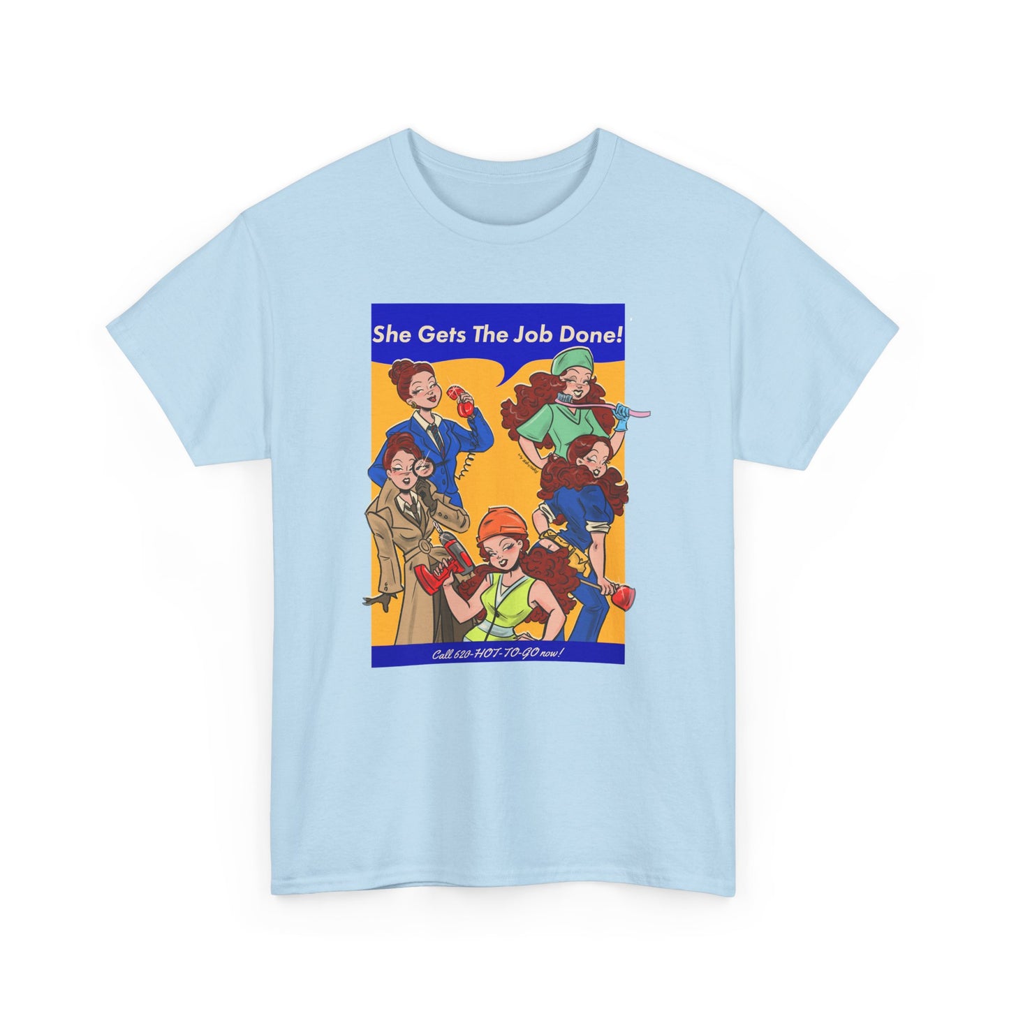 Job Done Unisex Tee by Alpacalypse Art