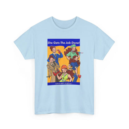 Job Done Unisex Tee by Alpacalypse Art Alpacalypse Art