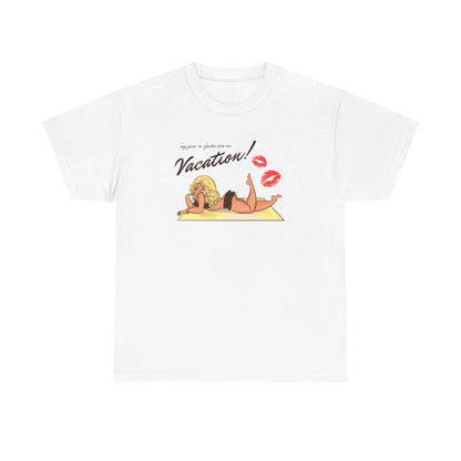 Vacation Unisex Tee by Alpacalypse Art