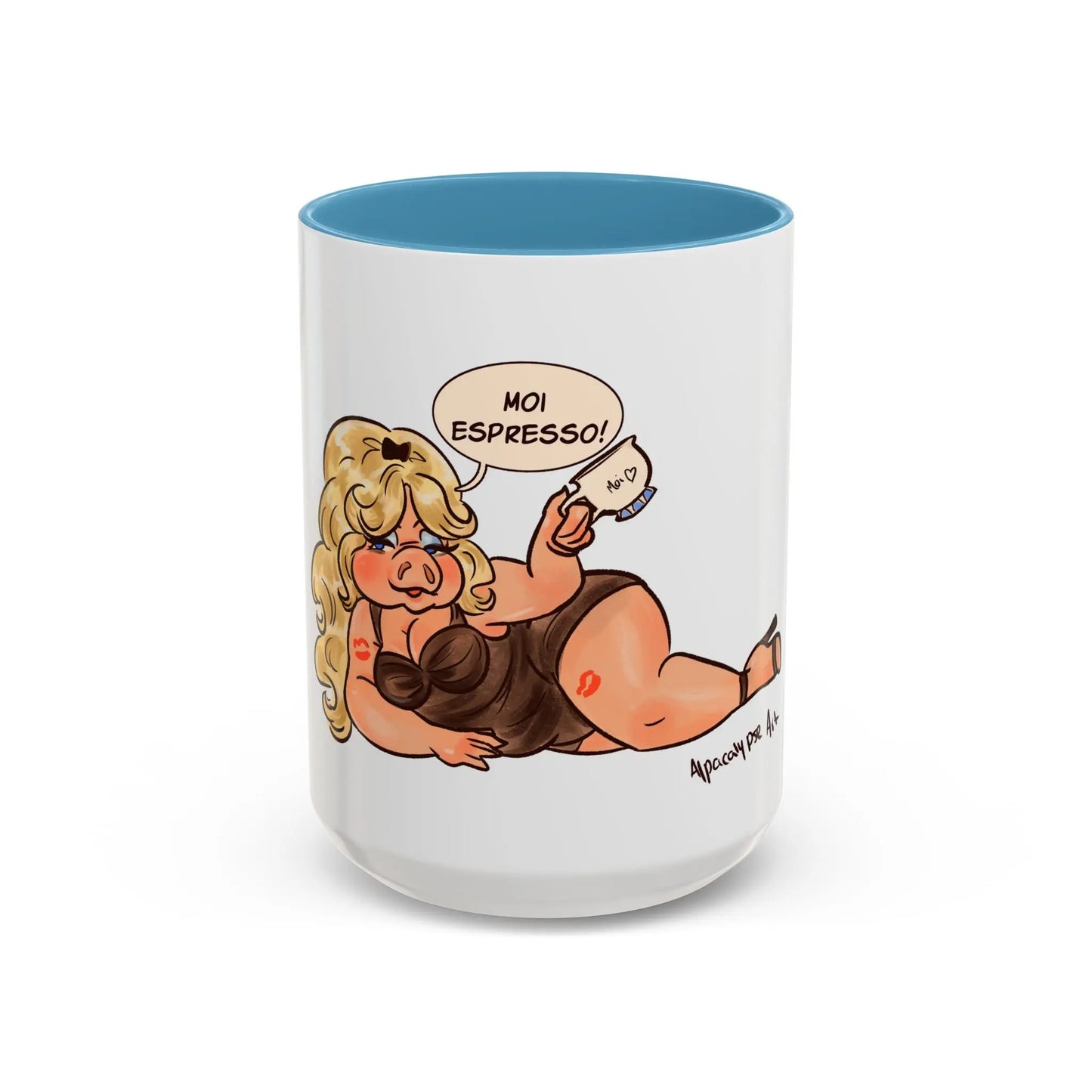 Miss Piggy Moi Espresso Mug Alpacalypse Art
