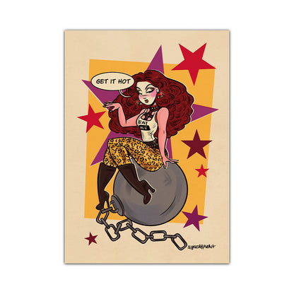 Ball & Chain Art Print Alpacalypse Art