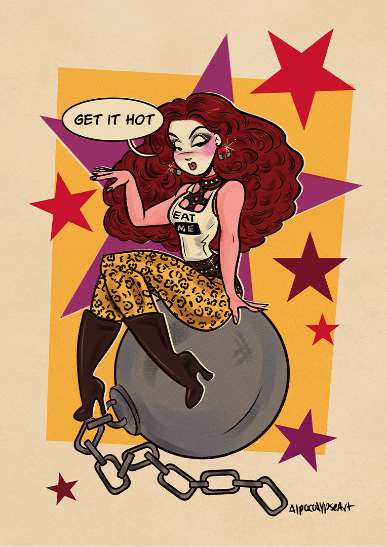 Ball & Chain Art Print Alpacalypse Art