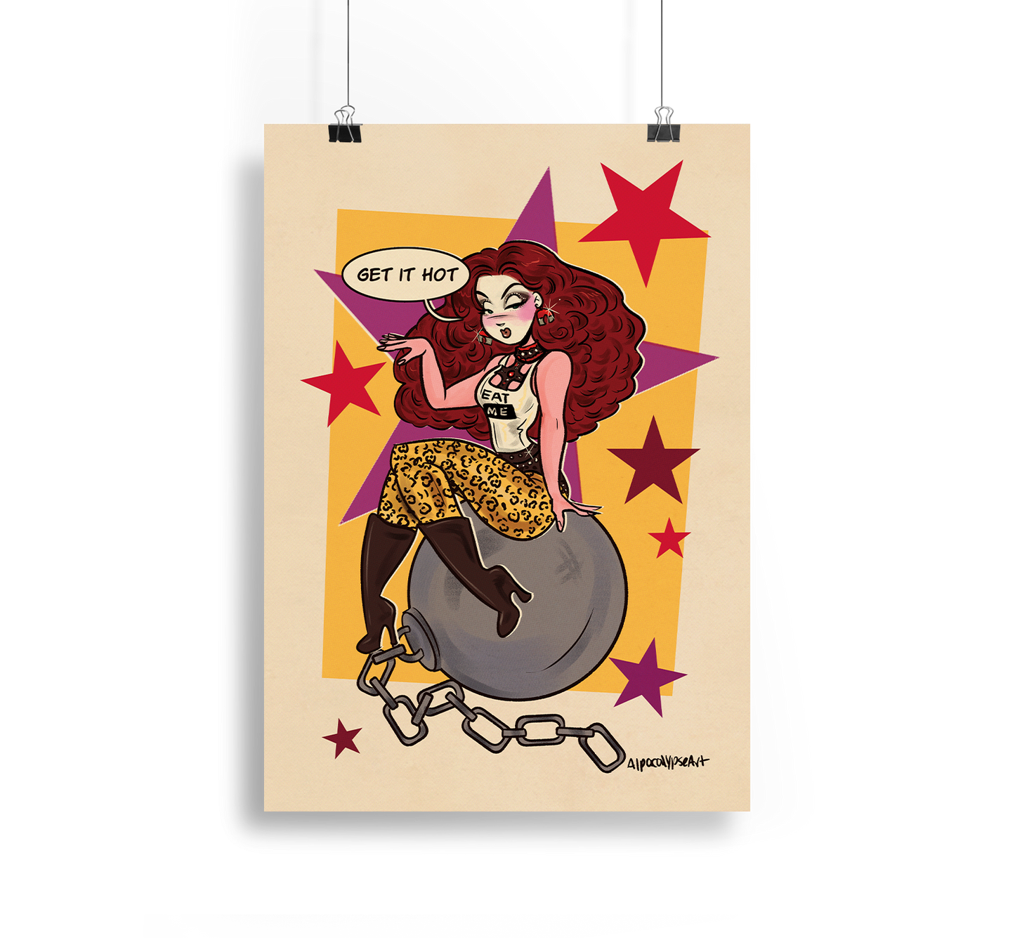 Ball & Chain Art Print Alpacalypse Art