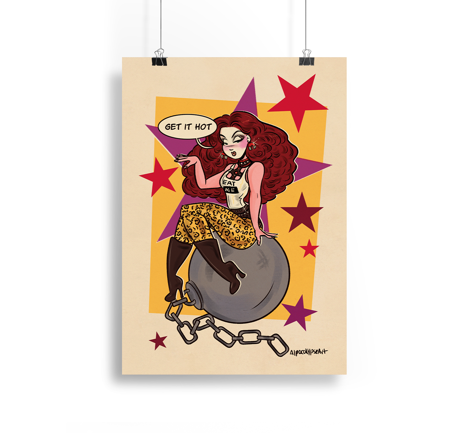 Ball & Chain Art Print Alpacalypse Art