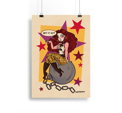 Ball & Chain Art Print Alpacalypse Art