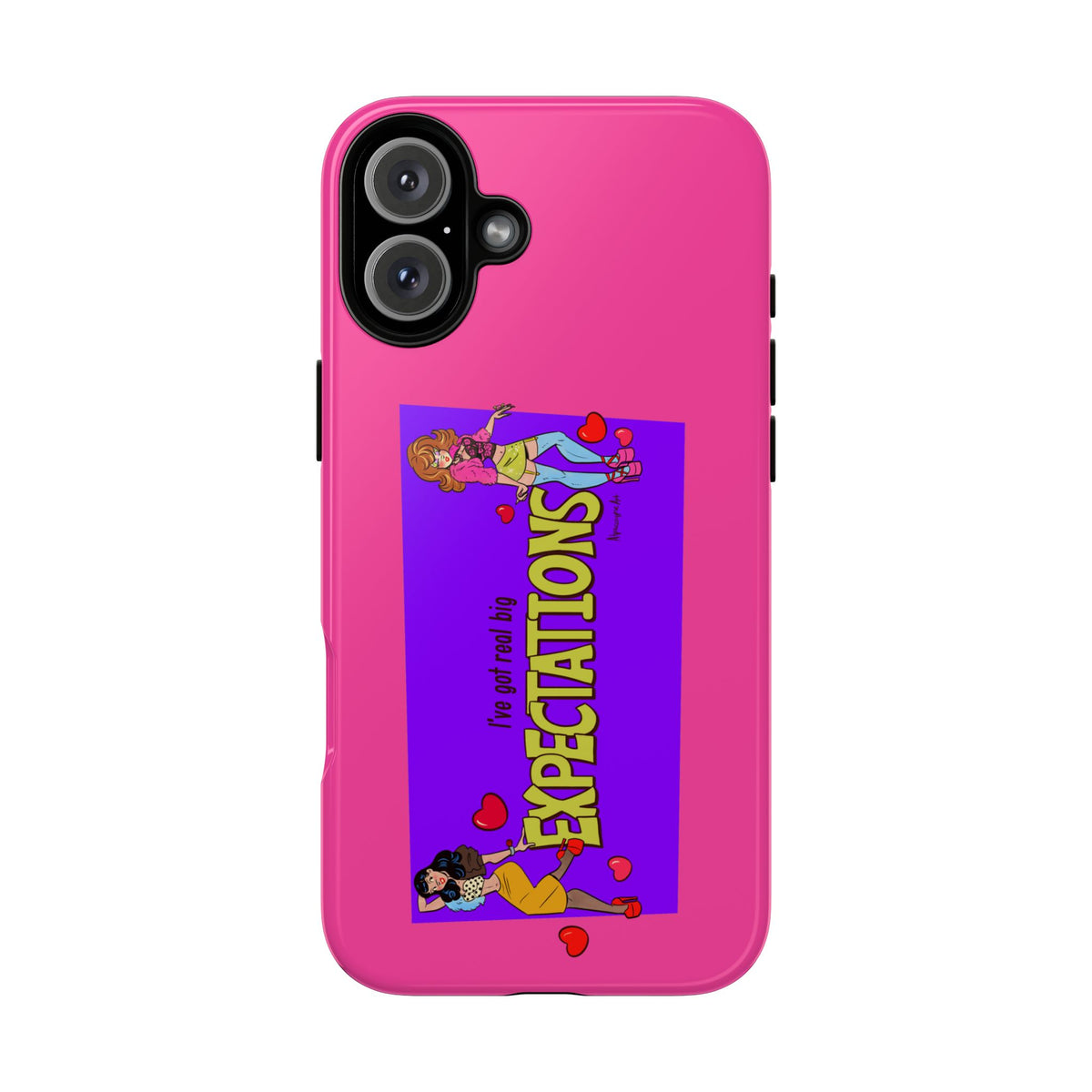Expectations – Olivia Rodrigo & Chappell Roan phone case by Alpacalypse Art
