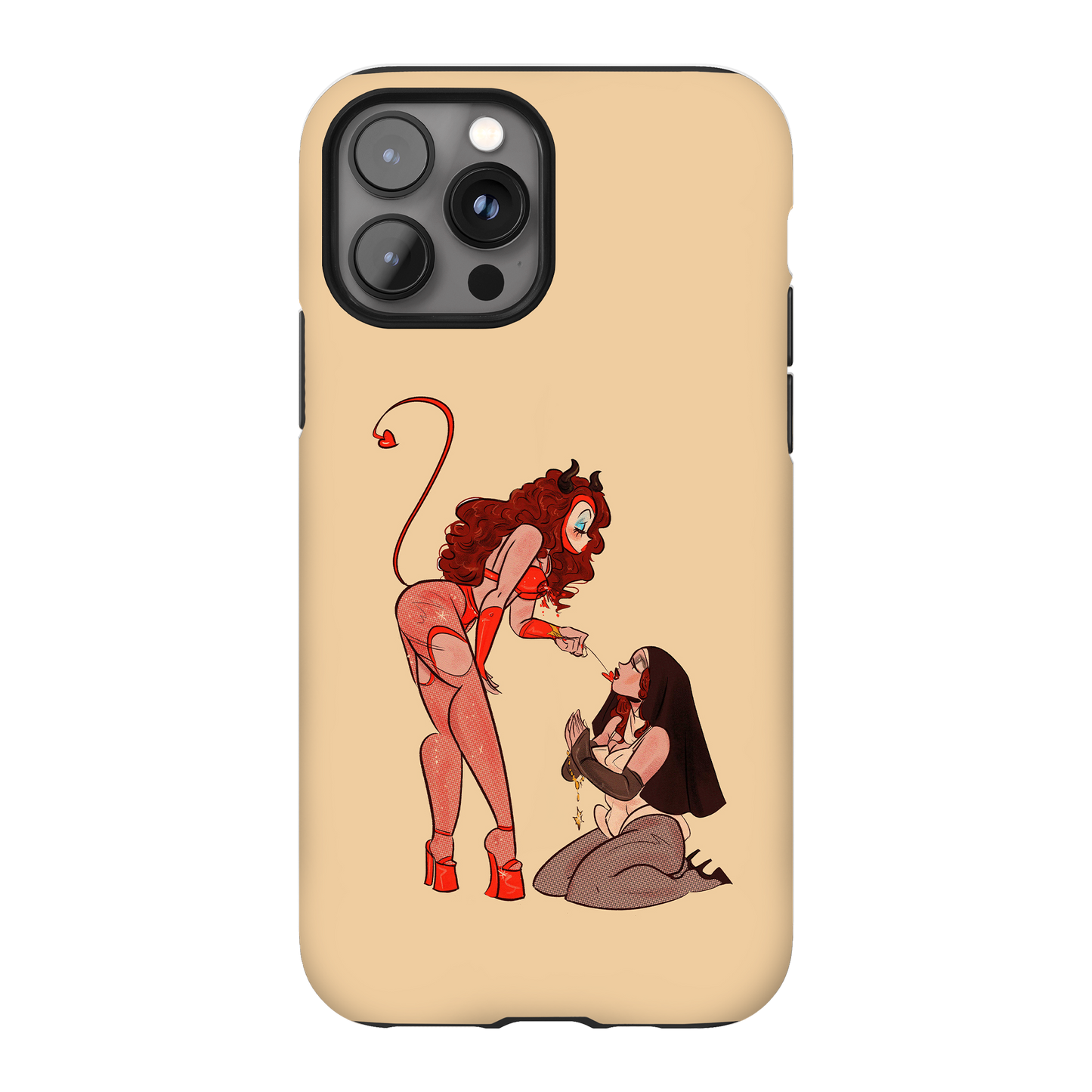 Devil Phone Case By Alpacalypse Art