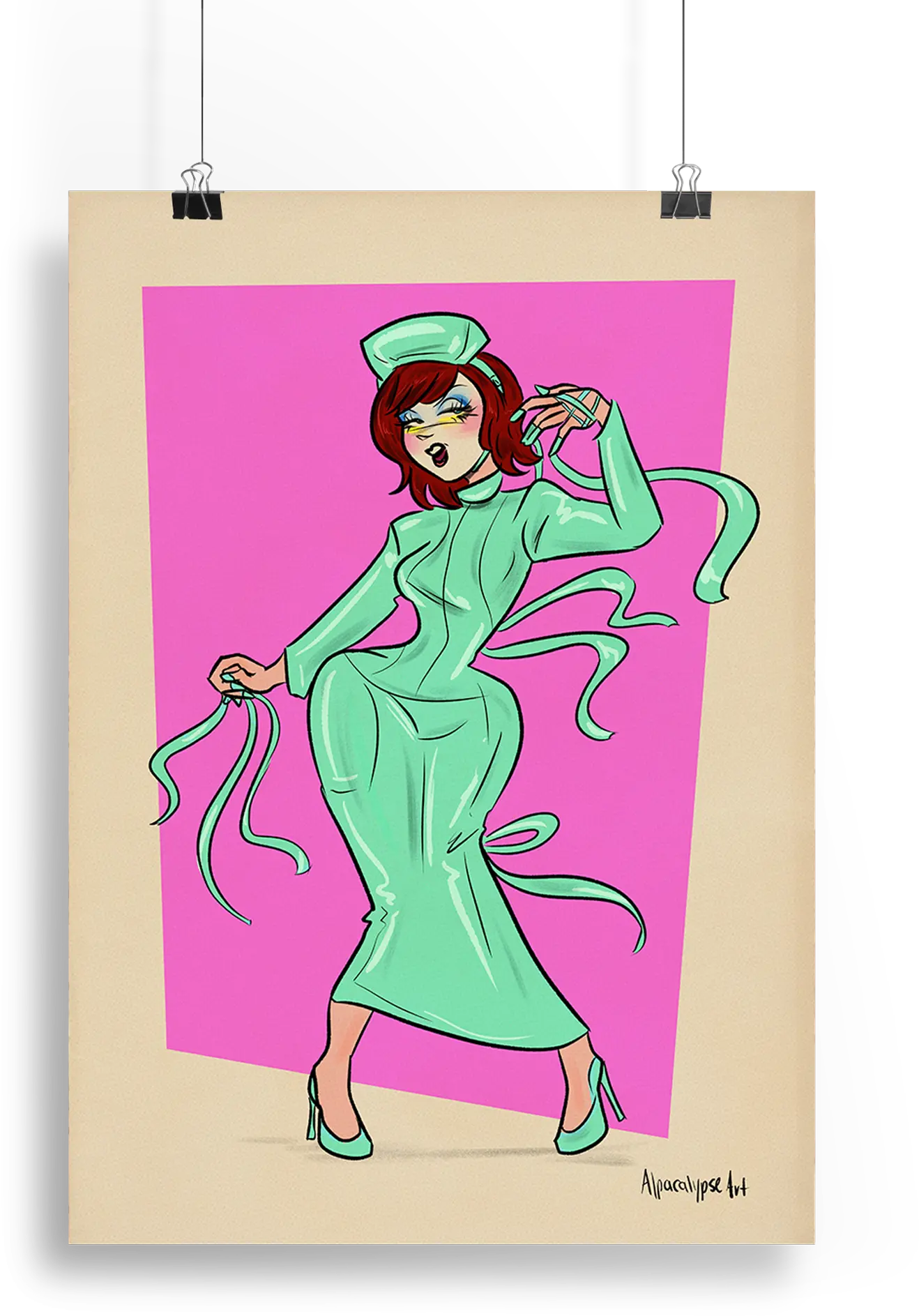 Nurse Chappell Print Alpacalypse Art