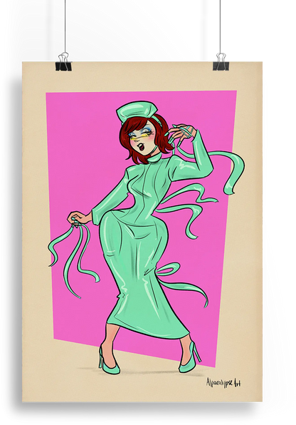 Nurse Chappell Print Alpacalypse Art