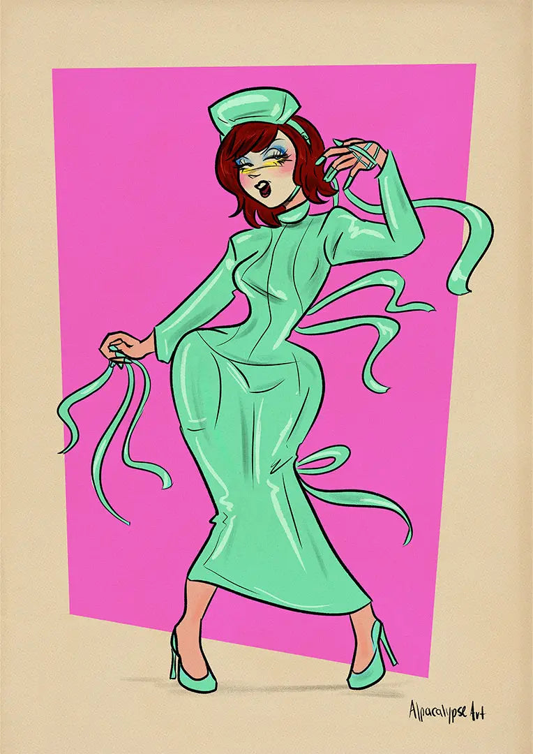 Nurse Chappell Print Alpacalypse Art