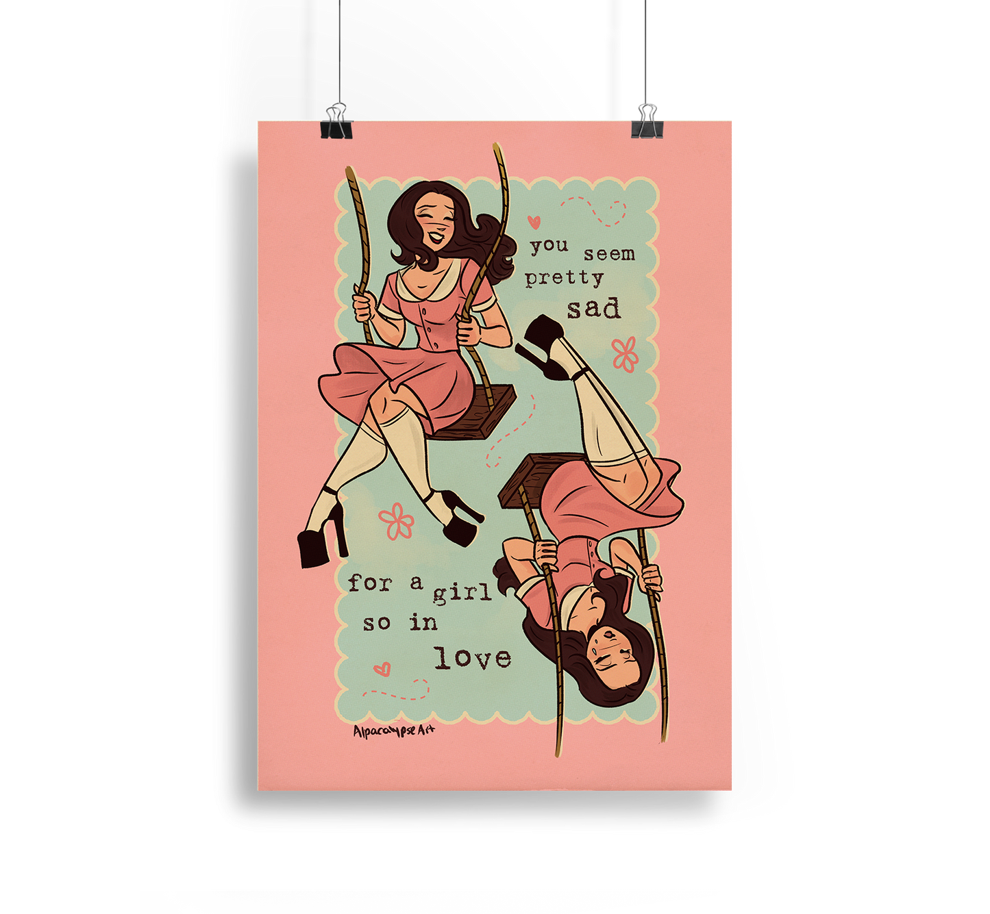 Swing Liv In Love Art Print Alpacalypse Art