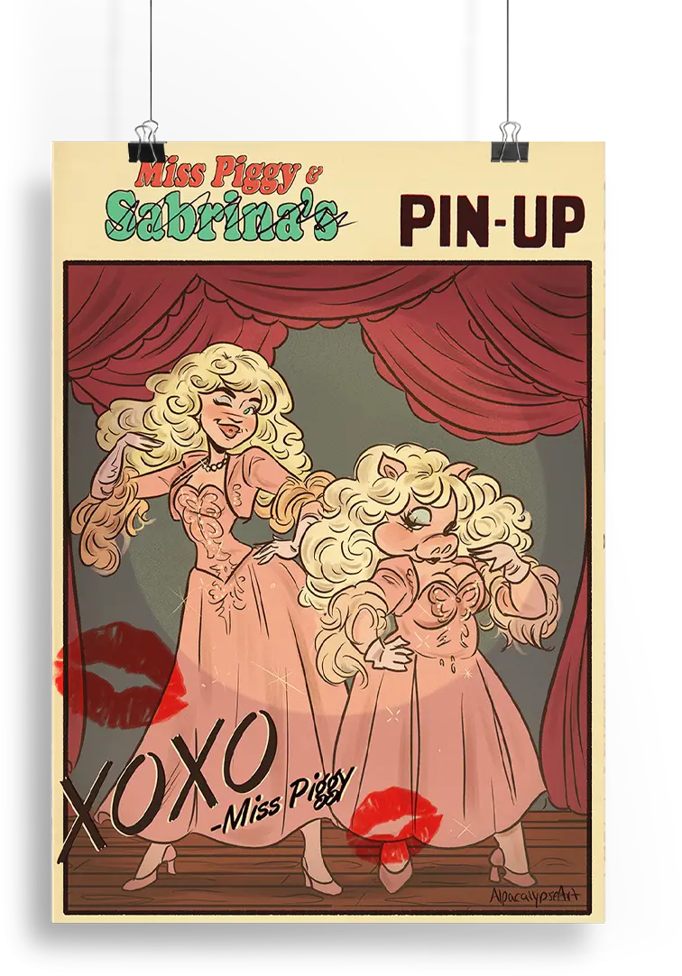 Piggy Sabrina Art Print Alpacalypse Art