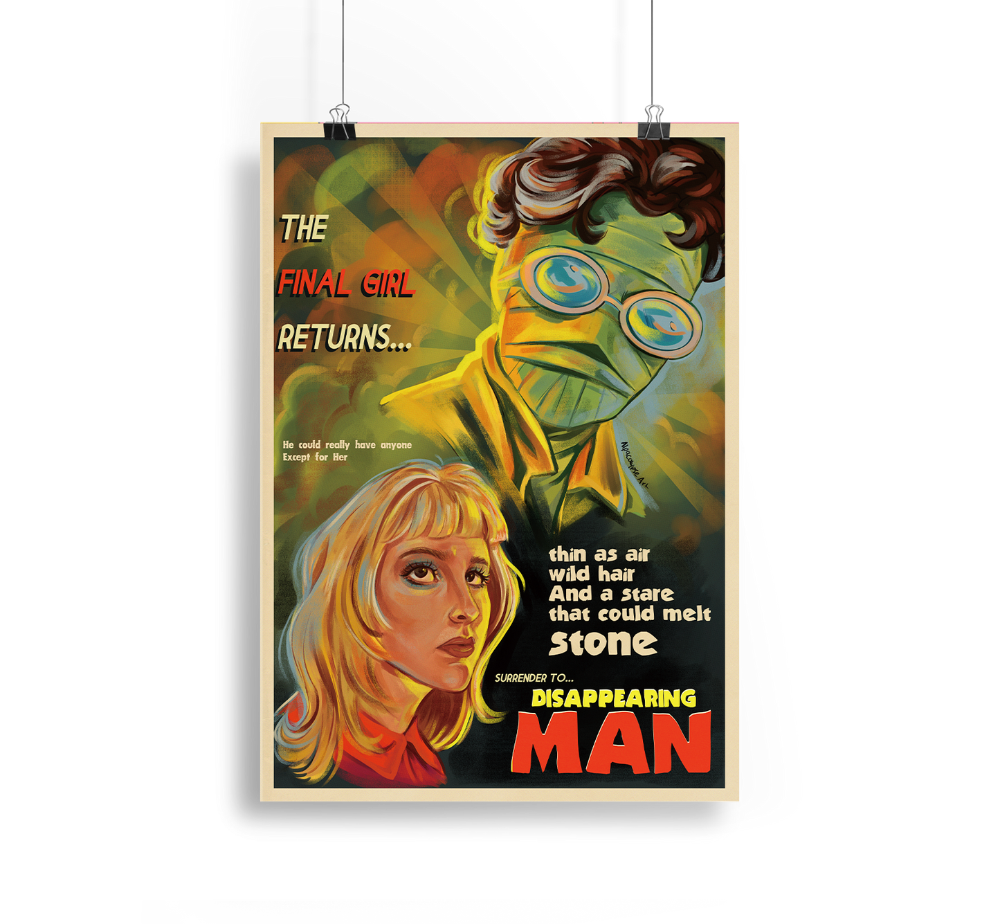Disappearing Man Print Alpacalypse Art