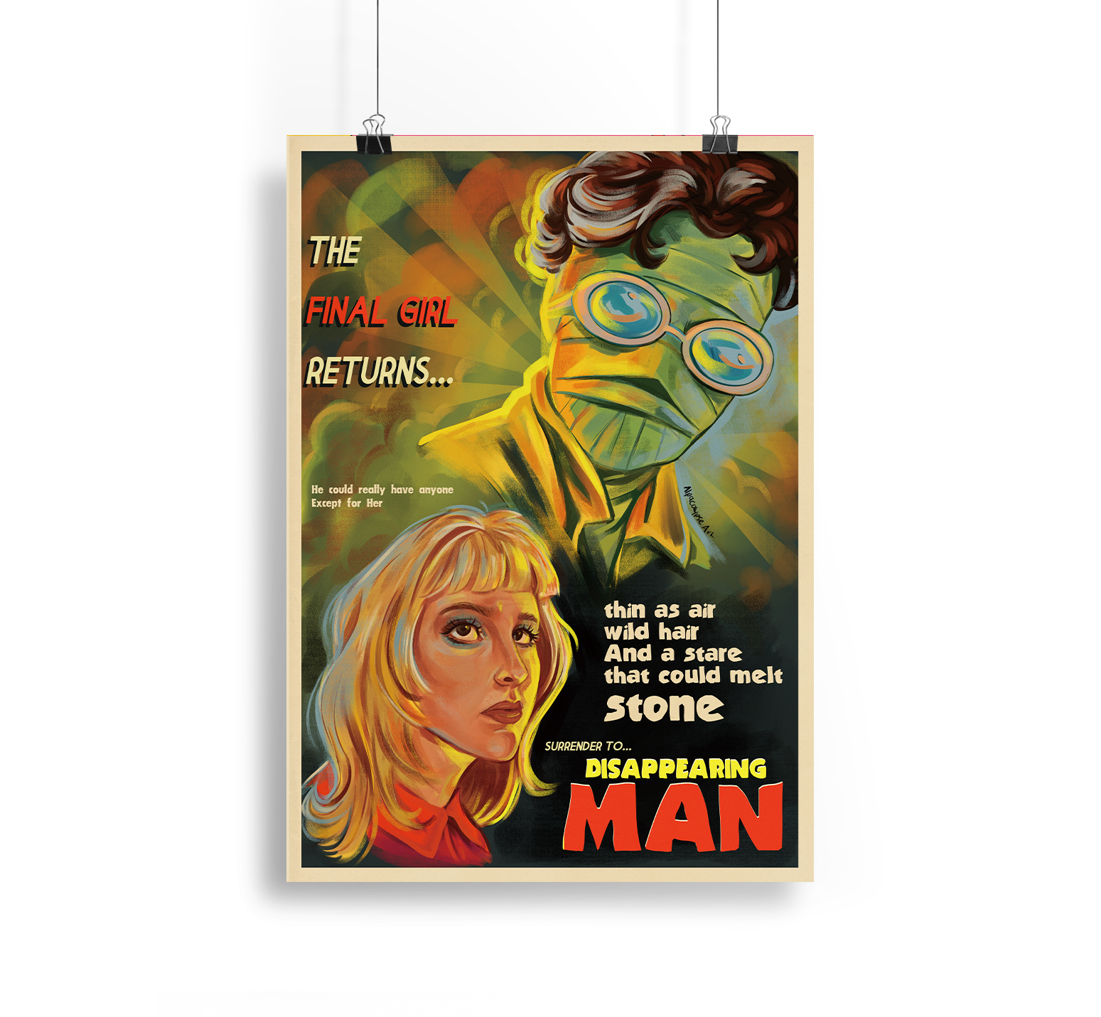 Disappearing Man Print Alpacalypse Art