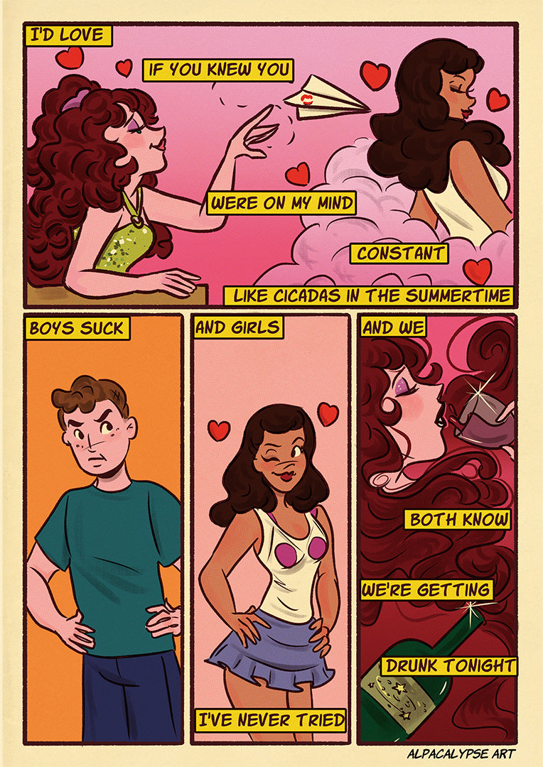 Naked In Manhattan Comic Book Art Print Bundle (All Pages) Alpacalypse Art