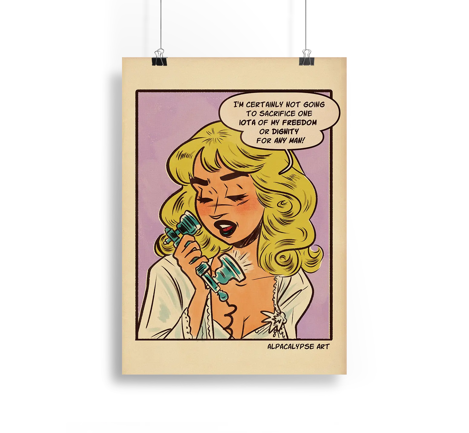 Telephone Sabrina Print Alpacalypse Art
