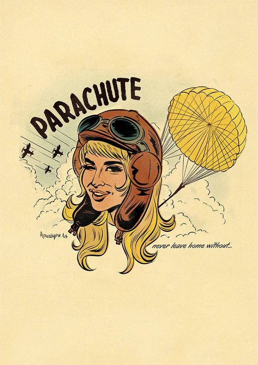 Parachute Watch Me Fall Print Alpacalypse Art