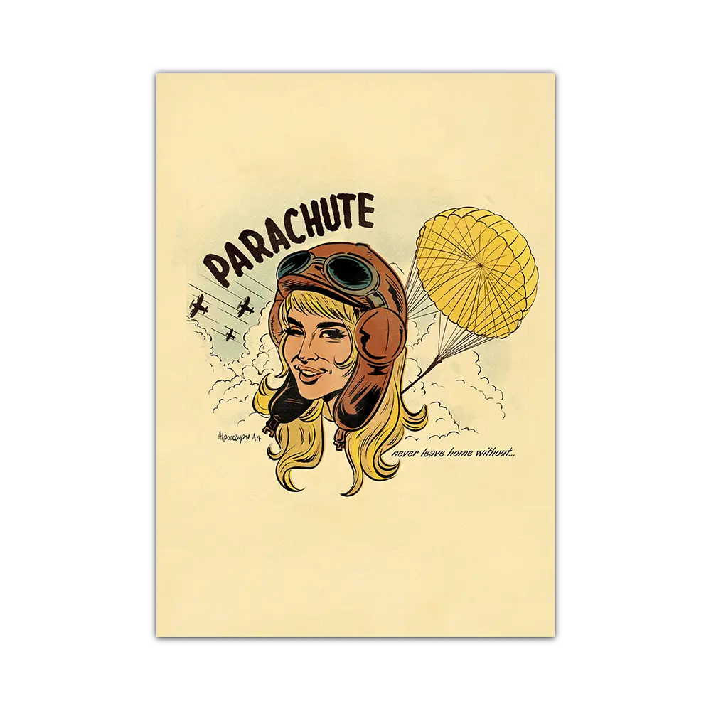 Parachute Watch Me Fall Print Alpacalypse Art