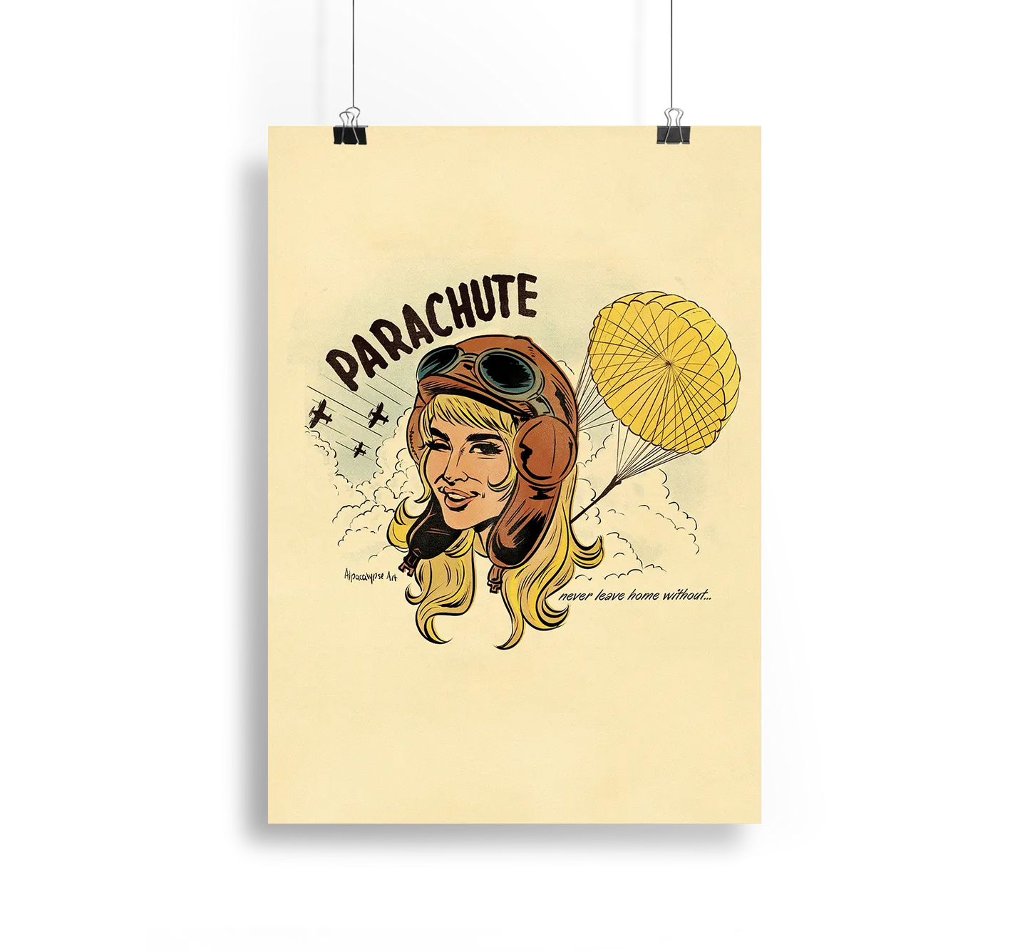 Parachute Watch Me Fall Print Alpacalypse Art