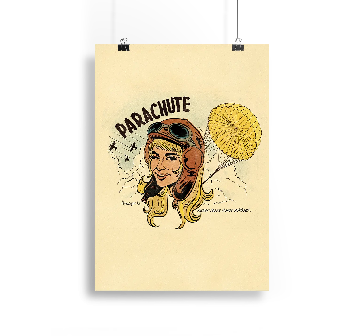 Parachute Watch Me Fall Print Alpacalypse Art
