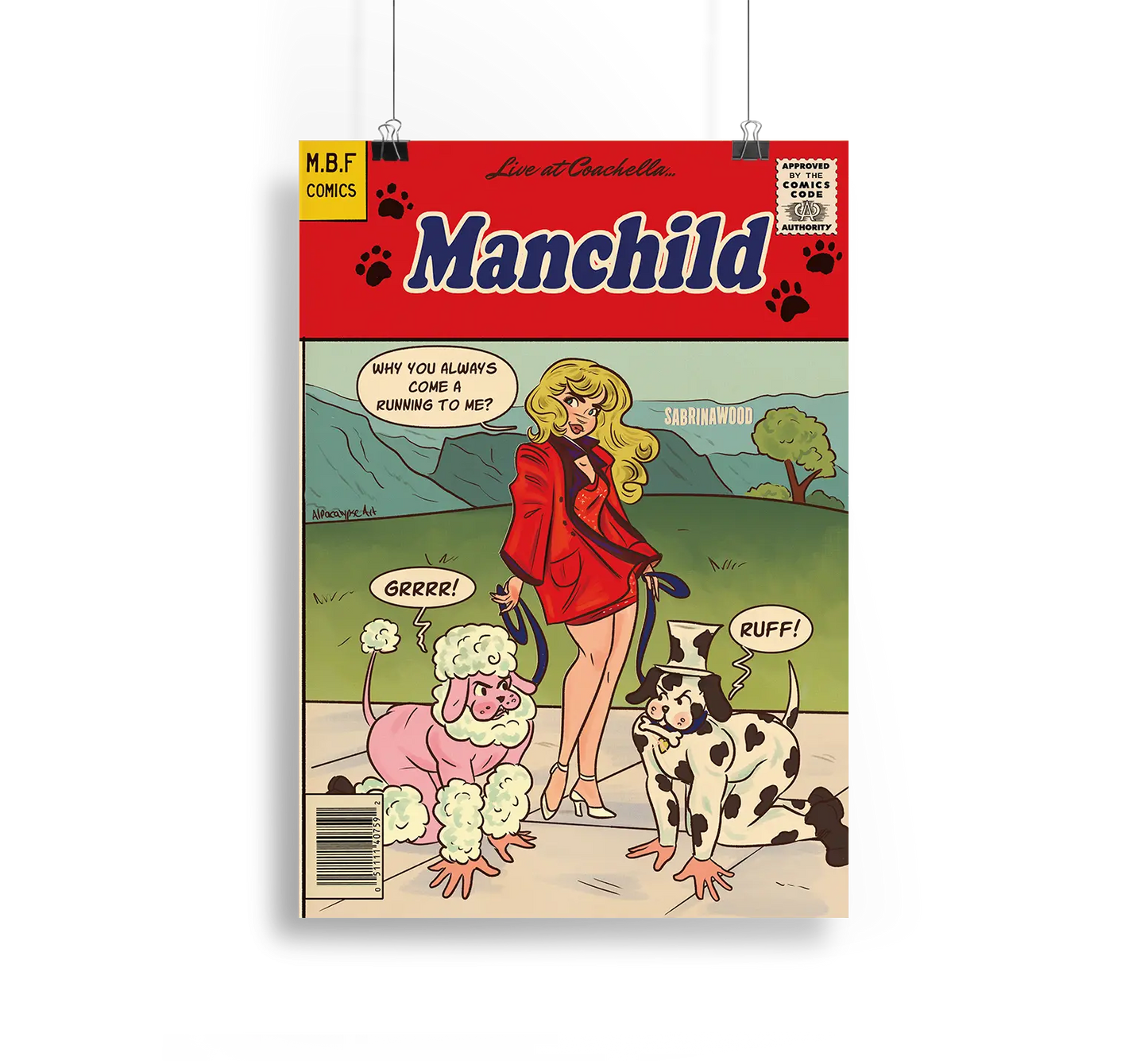 Doggy Style Manchild Print Alpacalypse Art
