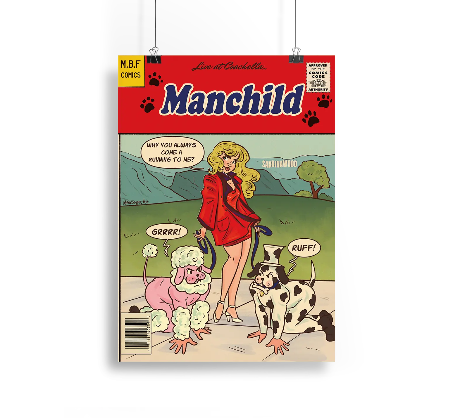 Doggy Style Manchild Print Alpacalypse Art