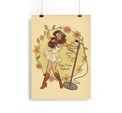 Olivia Rodrigo Daisy Chain Festival Art Print Alpacalypse Art