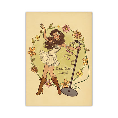 Olivia Rodrigo Daisy Chain Festival Art Print Alpacalypse Art