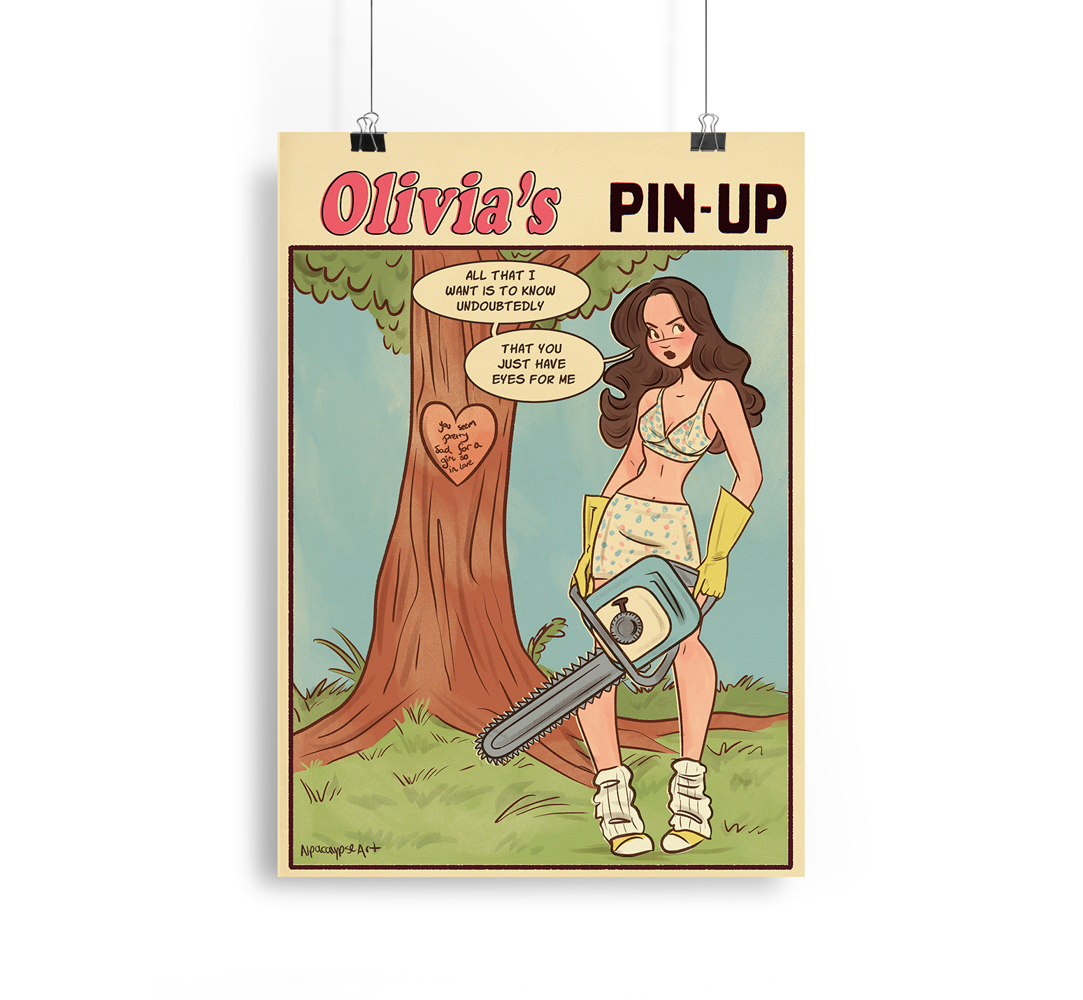 Olivia's Pin Up Print Alpacalypse Art