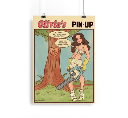 Olivia's Pin Up Print Alpacalypse Art