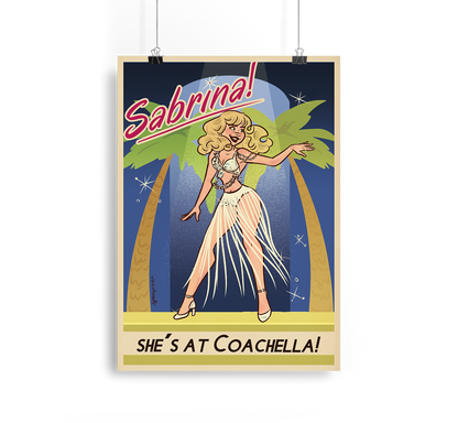 Sabrina - She's At Coachella Print Alpacalypse Art