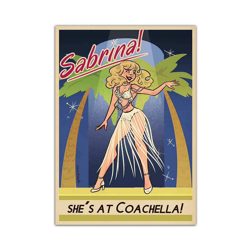 Sabrina - She's At Coachella Print Alpacalypse Art