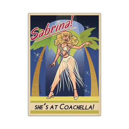 Sabrina - She's At Coachella Print Alpacalypse Art