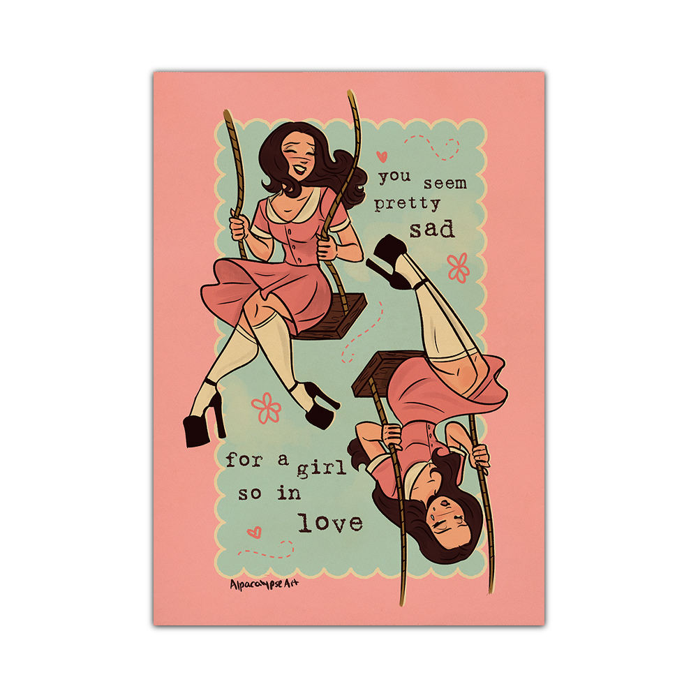 Swing Liv In Love Art Print Alpacalypse Art