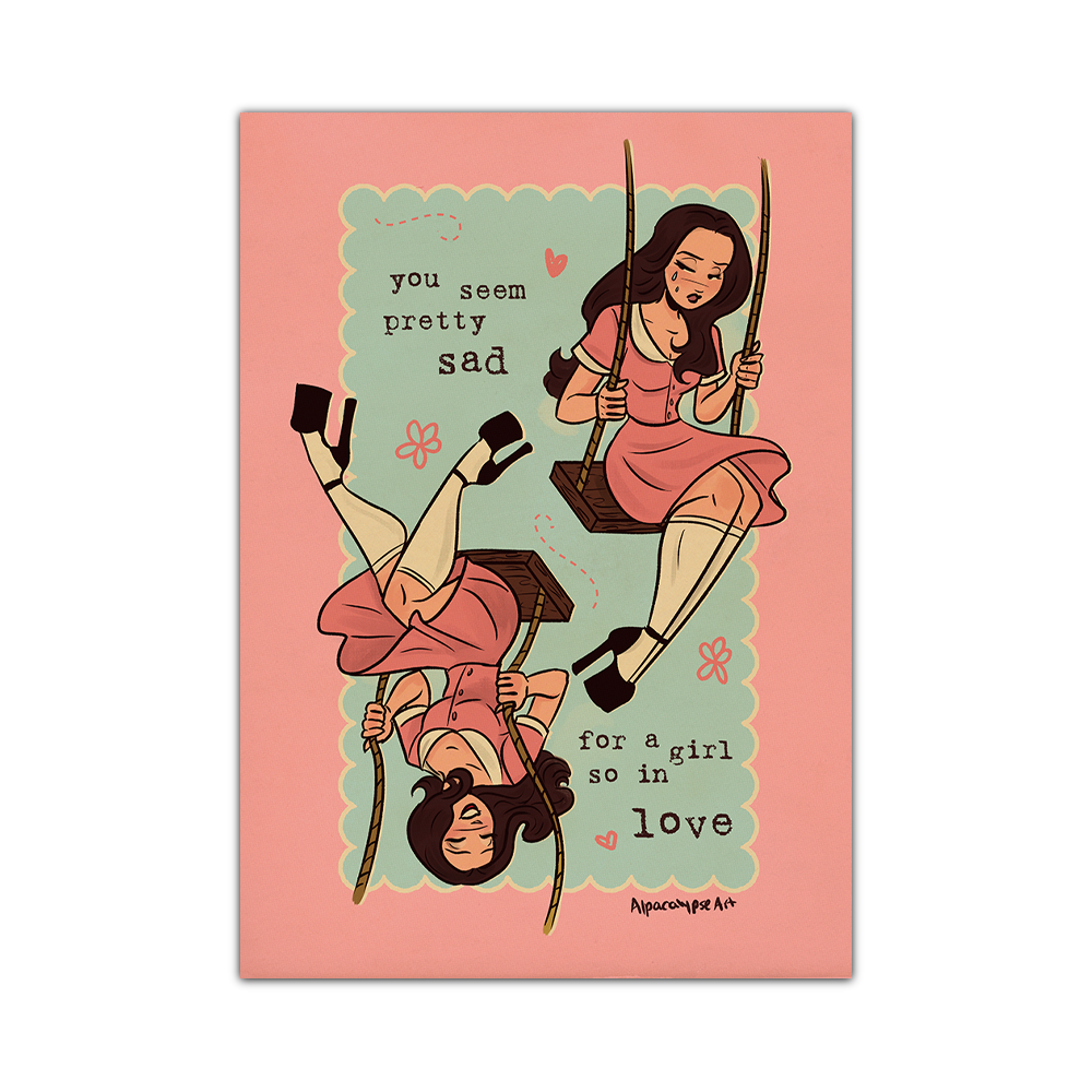 Swing Liv So Sad Art Print Alpacalypse Art