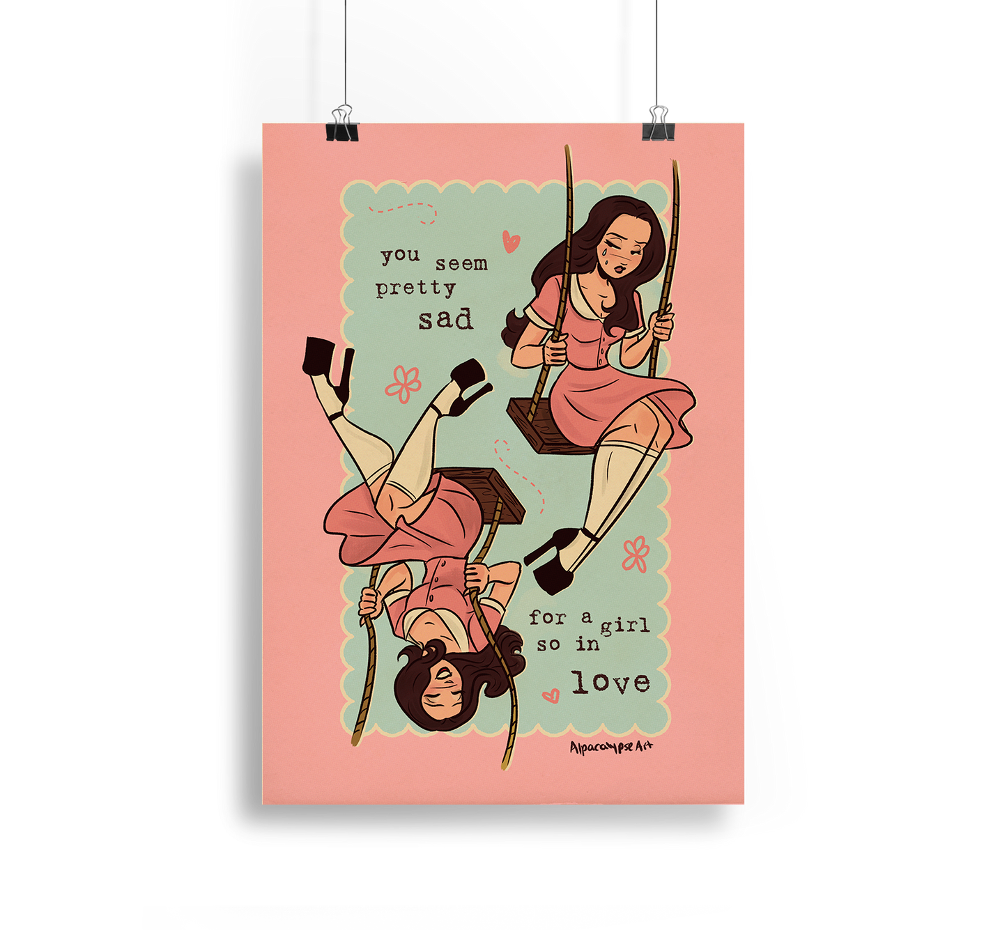 Swing Liv So Sad Art Print Alpacalypse Art