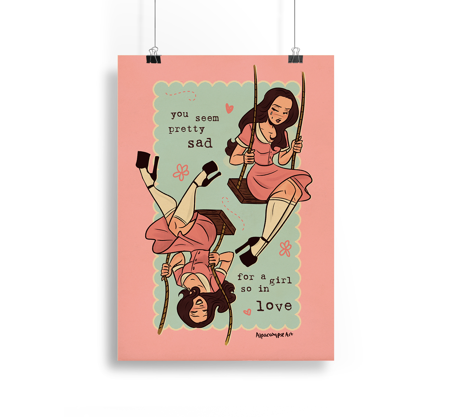 Swing Liv So Sad Art Print Alpacalypse Art