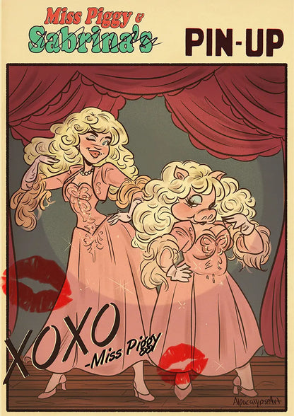 Piggy Sabrina Art Print Alpacalypse Art